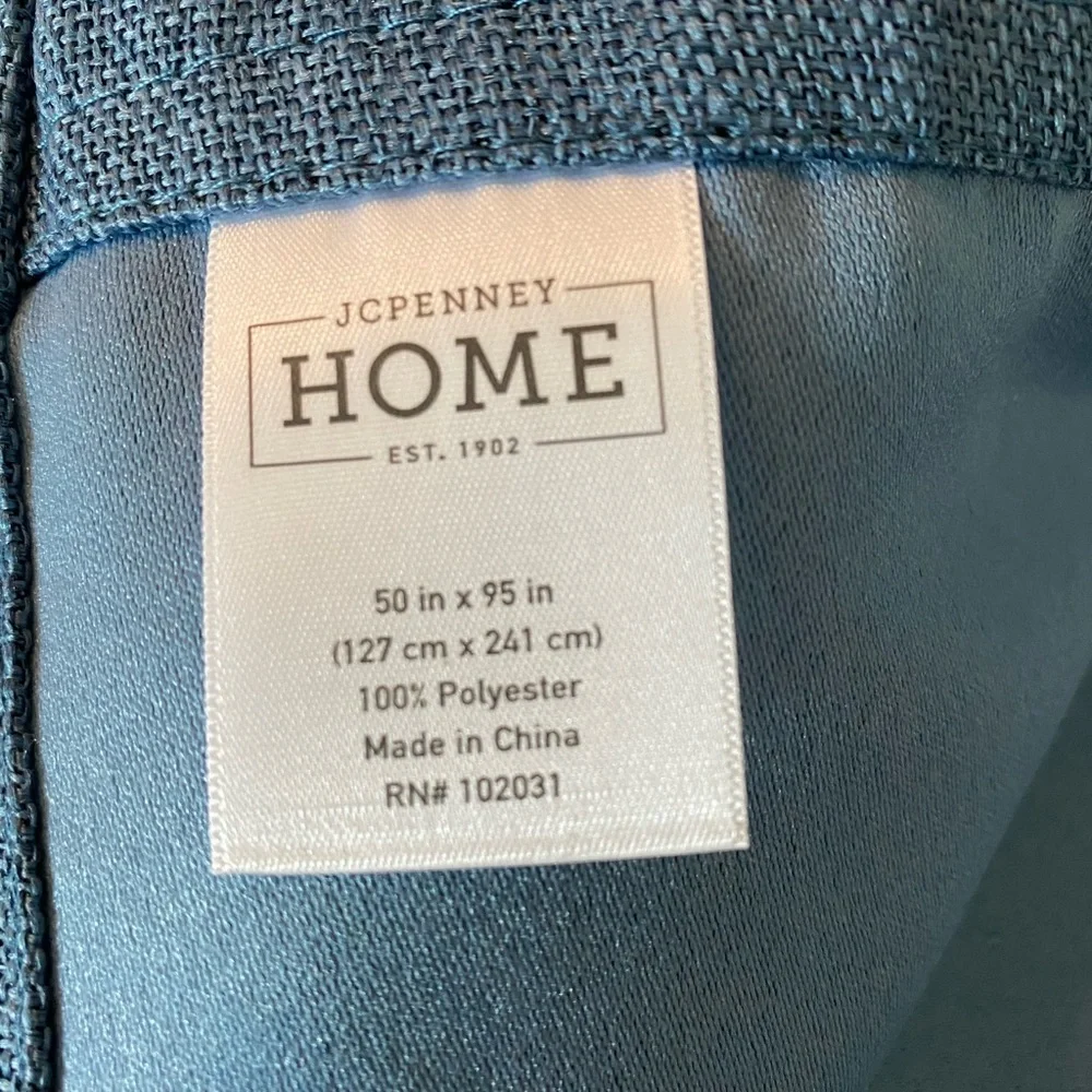 JC PENNY HOME Blue 95” Blackout Grommet Curtains